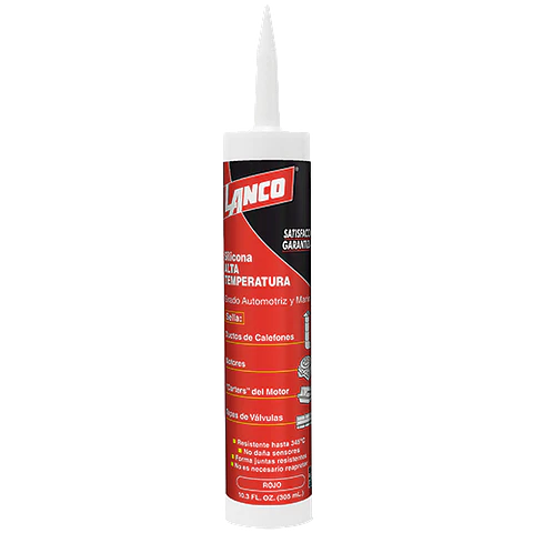 Silicona Alta Temperatura Roja 300ml Lanco