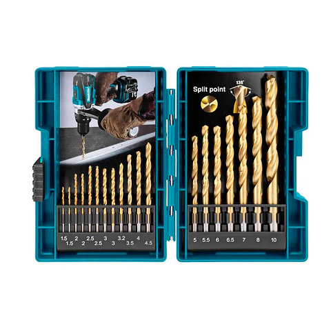 Set Brocas HSS-TiN METAL 19 PCS Makita